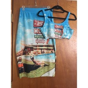 Two piece body con outfit